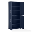 Crosley Furniture Savannah Traditional Wood Kitchen Storage Pantry in Navy