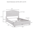 Crosley Furniture Serena Coastal Wood/Rattan King Size Platform Bed in Brown