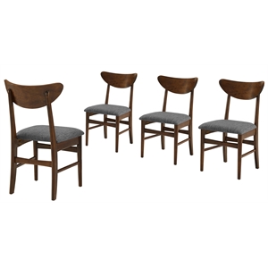 Crosley Furniture Landon 18.5&quot Wood Dining Chair in Mahogany (Set of 4)