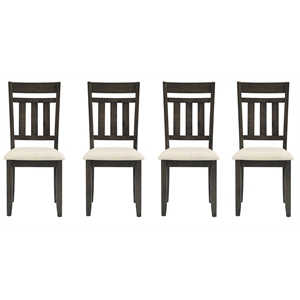 Crosley Furniture Hayden 19.88&quot Modern Wood Dining Chair in Slate (Set of 4)