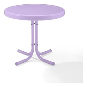 Crosley Griffith Retro Outdoor Side Table in Lavender