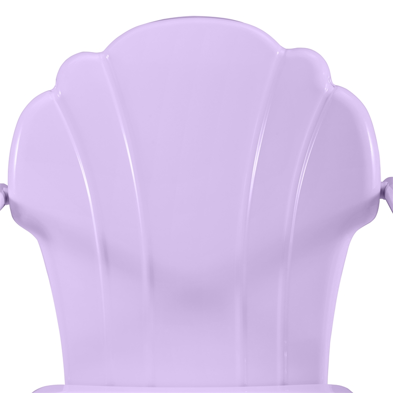 Crosley Tulip 2 Piece Retro Outdoor Chair Set in Lavender