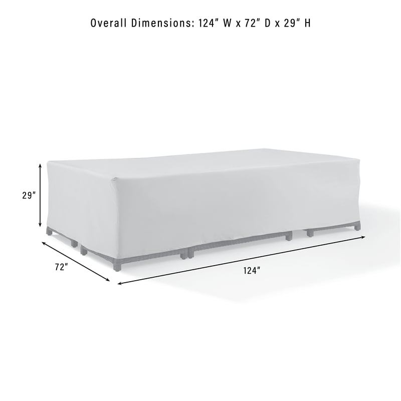 Crosley Furniture Large Outdoor Furniture Cover For Patio Set in Gray