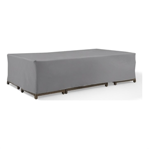 Crosley Furniture Large Outdoor Furniture Cover For Patio Set in Gray