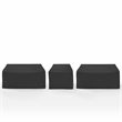 Crosley Furniture 3Pc Outdoor Sectional Furniture Cover Set in Black
