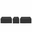 Crosley Furniture 3Pc Outdoor Sectional Furniture Cover Set in Black