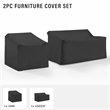 Crosley Furniture 2Pc Outdoor Furniture Cover Set in Black