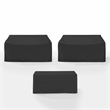 Crosley Furniture 3Pc Outdoor Furniture Cover Set in Black