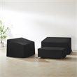 Crosley Furniture 3Pc Outdoor Furniture Cover Set in Black