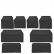 Crosley Furniture 8Pc Outdoor Furniture Cover Set in Black
