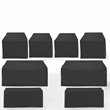 Crosley Furniture 8Pc Outdoor Furniture Cover Set in Black