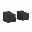 Crosley Furniture 2Pc Outdoor Chair Furniture Cover Set in Black