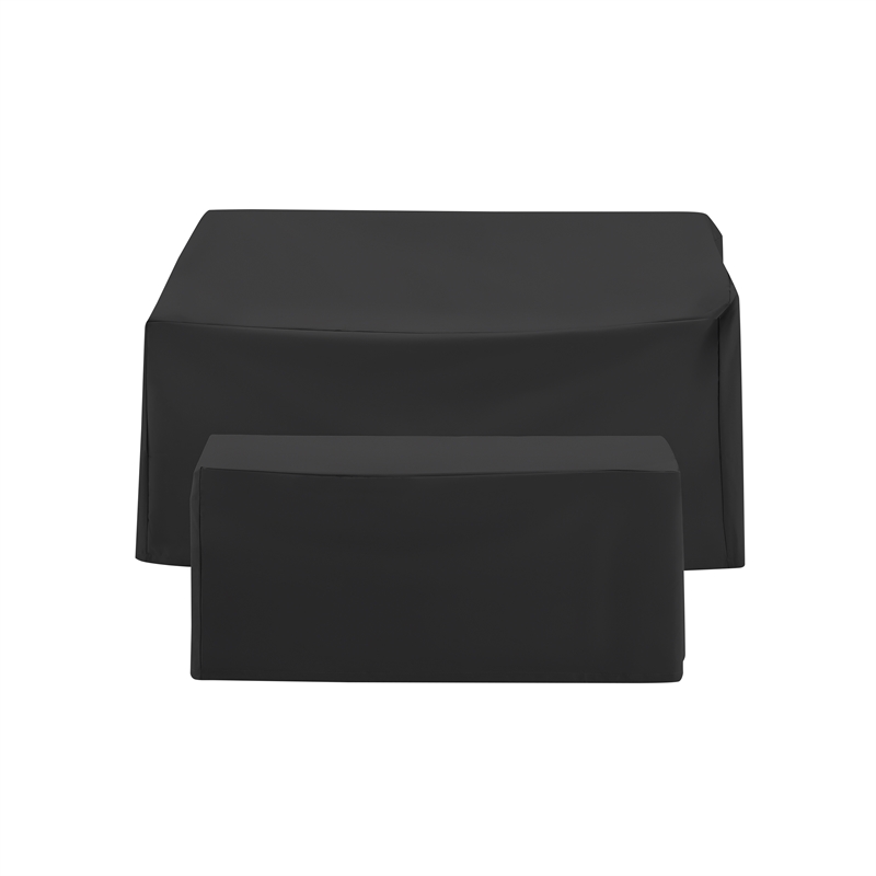 Crosley Furniture 2Pc Outdoor Furniture Cover Set in Black