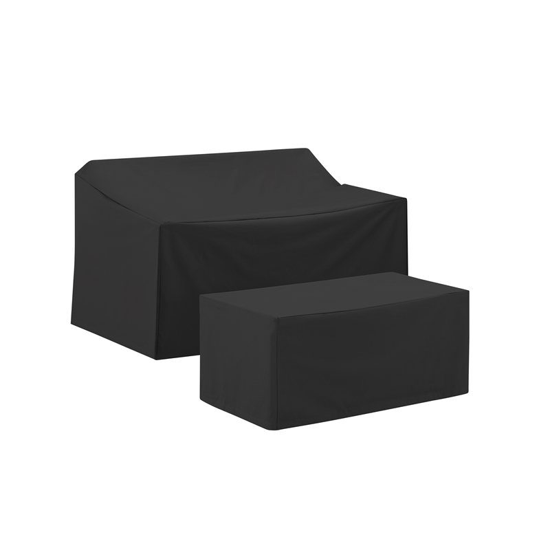 Crosley Furniture 2Pc Outdoor Furniture Cover Set in Black