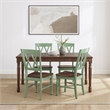Crosley Furniture Shelby 5-Piece Dining Table Set For 4 in Distressed Teal