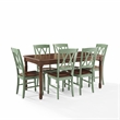 Crosley Furniture Shelby 7-Piece Dining Table Set For 6 in Distressed Teal