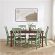 Crosley Furniture Shelby 7-Piece Dining Table Set For 6 in Distressed Teal
