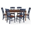 Crosley Furniture Shelby 7-Piece Dining Table Set For 6 in Navy