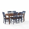Crosley Furniture Shelby 7-Piece Dining Table Set For 6 in Navy