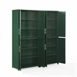 Crosley Furniture Savannah 2-Piece Kitchen Storage Pantry Set in Green