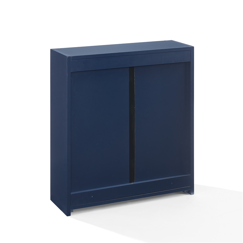 Crosley Furniture Savannah Wall Mounted Storage Cabinet in Navy
