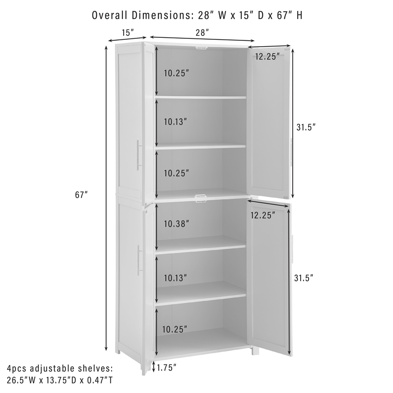 Crosley Furniture Savannah Tall Kitchen Storage Pantry in Green