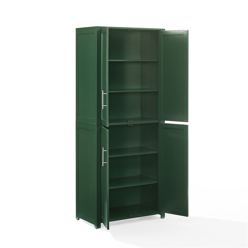 Crosley Furniture Savannah Tall Kitchen Storage Pantry in Green