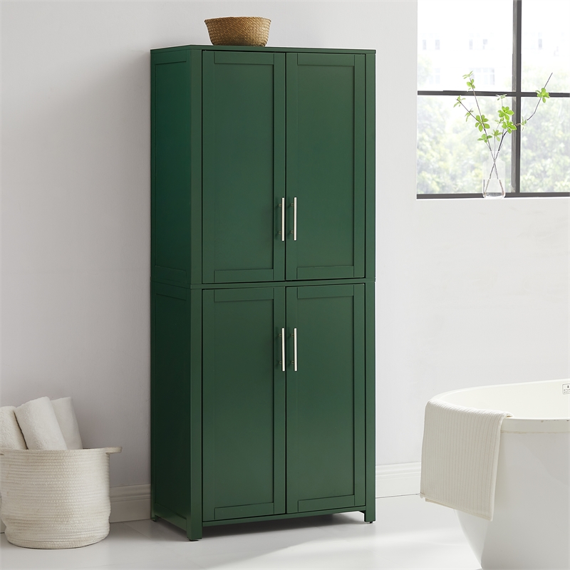 Crosley Furniture Savannah Tall Kitchen Storage Pantry in Green