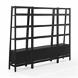Crosley Furniture Landon 3-Piece Etagere Bookcase Set in Matte Black