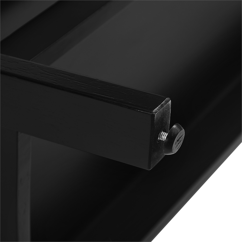 Crosley Furniture Landon Large Etagere Bookcase in Matte Black