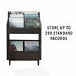 Crosley Furniture Liam 2-Piece Record Player Stand And Vinyl Storage Set Black