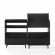 Crosley Furniture Liam 2-Piece Record Player Stand And Vinyl Storage Set Black