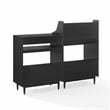 Crosley Furniture Liam 2-Piece Record Player Stand And Vinyl Storage Set Black