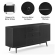 Crosley Furniture Lucas Sideboard in Black