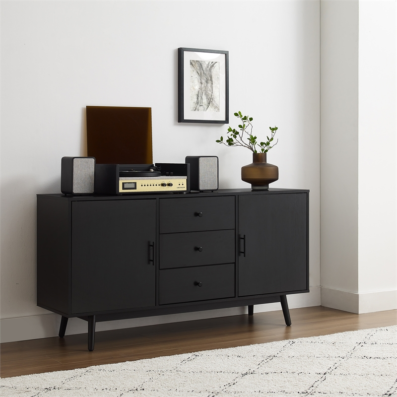 Crosley Furniture Lucas Sideboard in Black