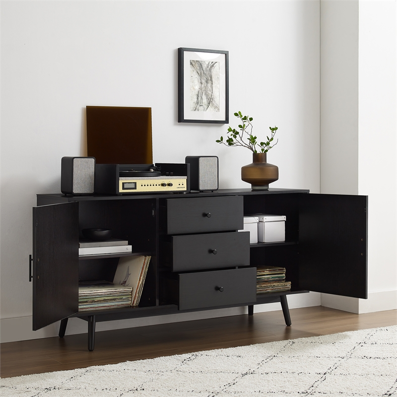 Crosley Furniture Lucas Sideboard in Black