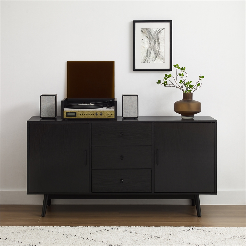 Crosley Furniture Lucas Sideboard in Black