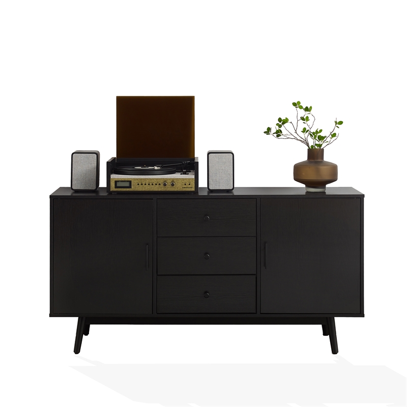 Crosley Furniture Lucas Sideboard in Black