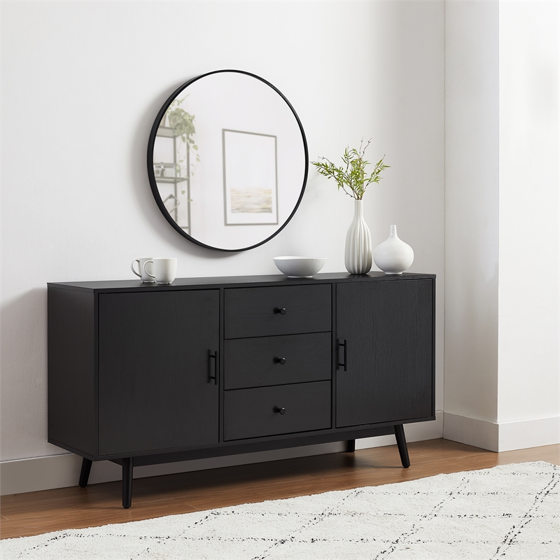 Crosley Furniture Lucas Sideboard in Black