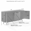 Crosley Furniture Lucas Sideboard in Black