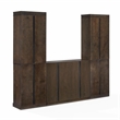 Crosley Furniture Stanton 3-Piece Sideboard And Glass Door Pantry Set in Coffee