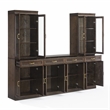 Crosley Furniture Stanton 3-Piece Sideboard And Glass Door Pantry Set in Coffee