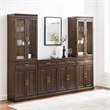 Crosley Furniture Stanton 3-Piece Sideboard And Glass Door Pantry Set in Coffee