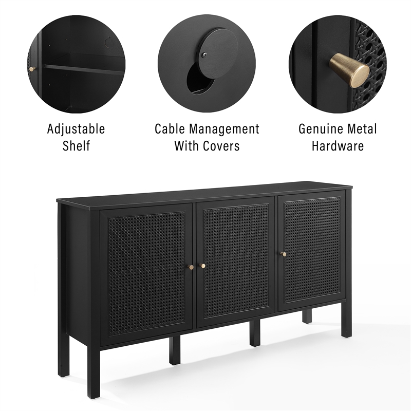 Crosley Furniture Perry Sideboard in Black