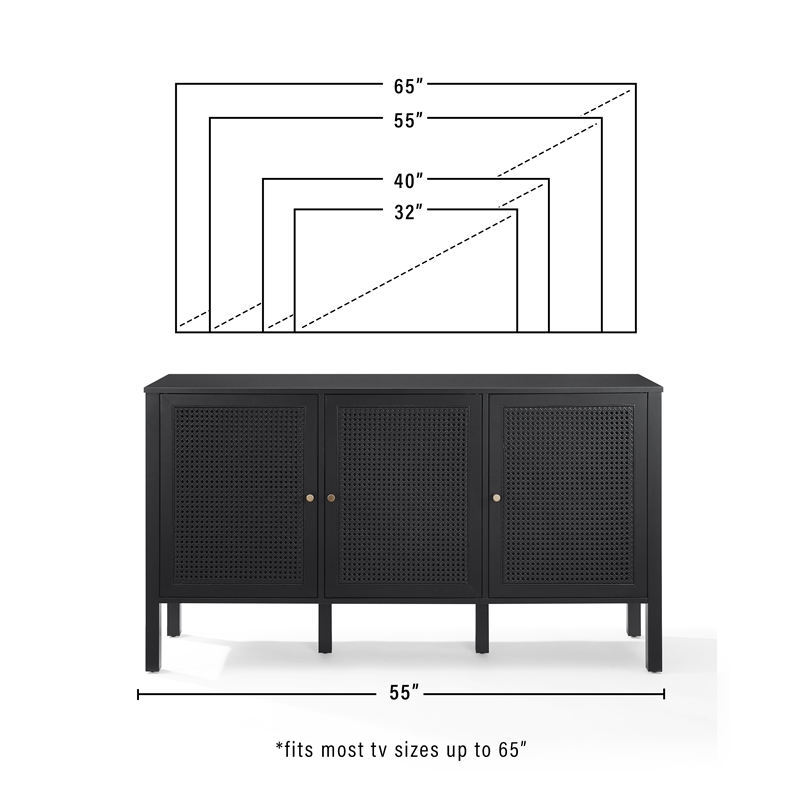 Crosley Furniture Perry Sideboard in Black