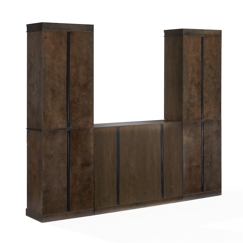 Crosley Furniture Stanton 3-Piece Sideboard And Pantry Set in Coffee