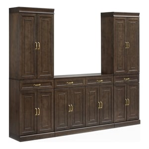 Crosley Furniture Stanton 3-Piece Sideboard And Pantry Set in Coffee
