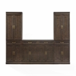 Crosley Furniture Stanton 3-Piece Sideboard And Pantry Set in Coffee