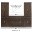 Crosley Furniture Stanton 3-Piece Sideboard And Pantry Set in Coffee