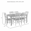 Crosley Furniture Shelby 7-Piece Dining Table Set in White